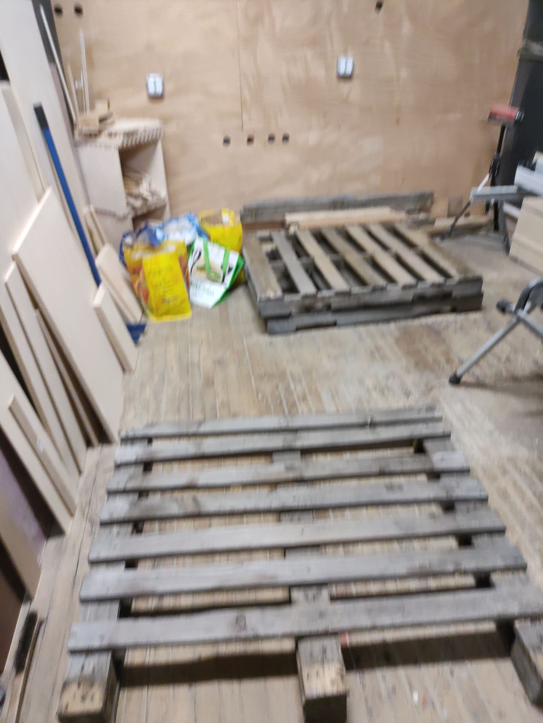 pallets on floor pallet on the floor of my shop